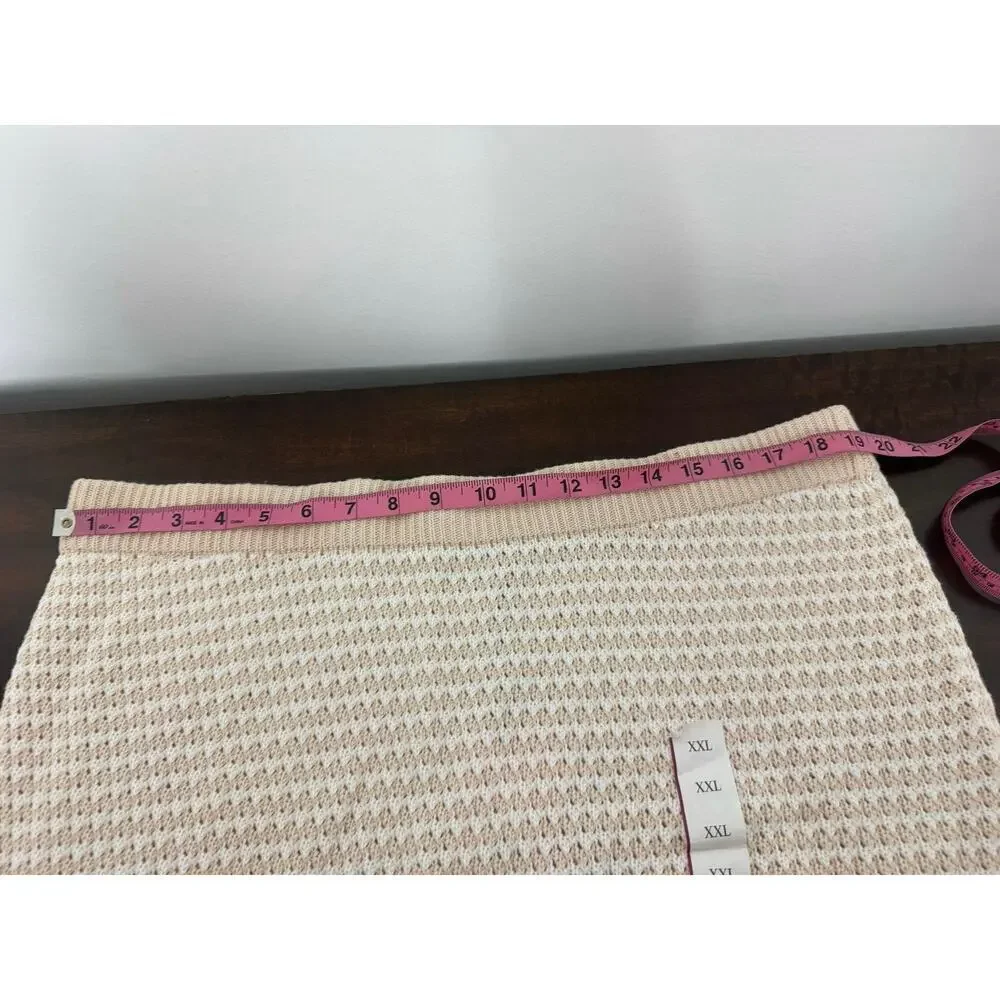 Future Collective Collab Cream/White Crochet Mini Skirt Checkered XXL, NWT